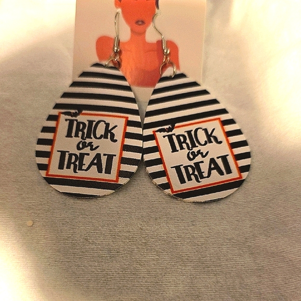 Striped Trick or Treat Earrings
